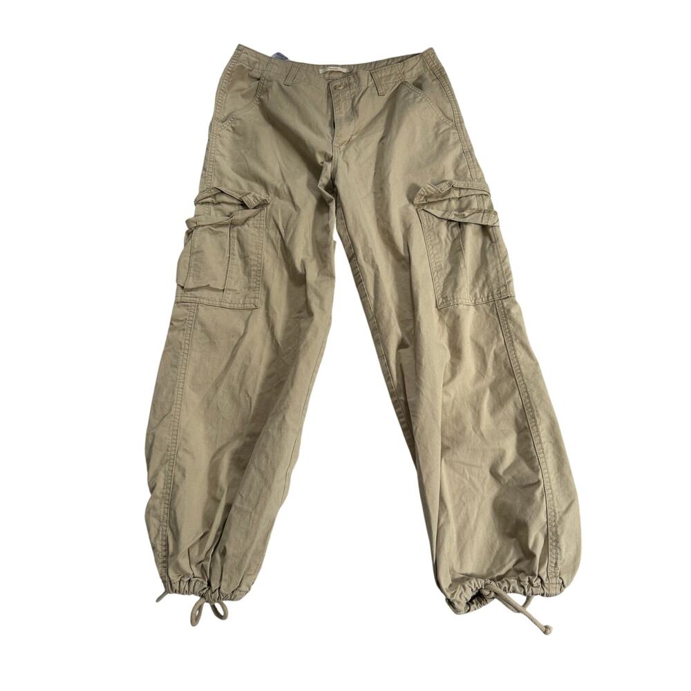 Levi's Pants '94 Baggy Women's 30 Tan Cargo Drawstring Hem - Picture 1 of 6